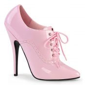 6" Lace Up Pump Pink Patent DOM460